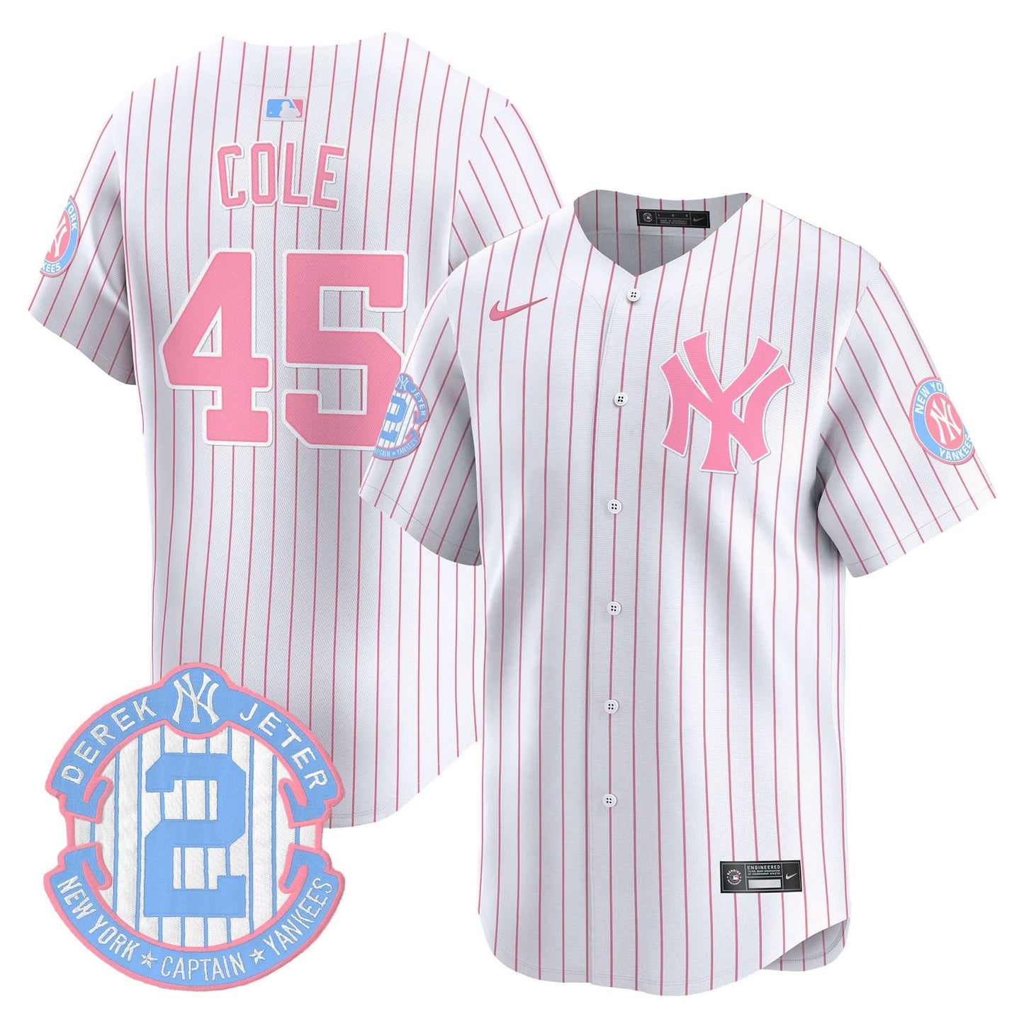 New York Yankees Bubblegum Pink Vapor Premier Limited Jersey - All Stitched