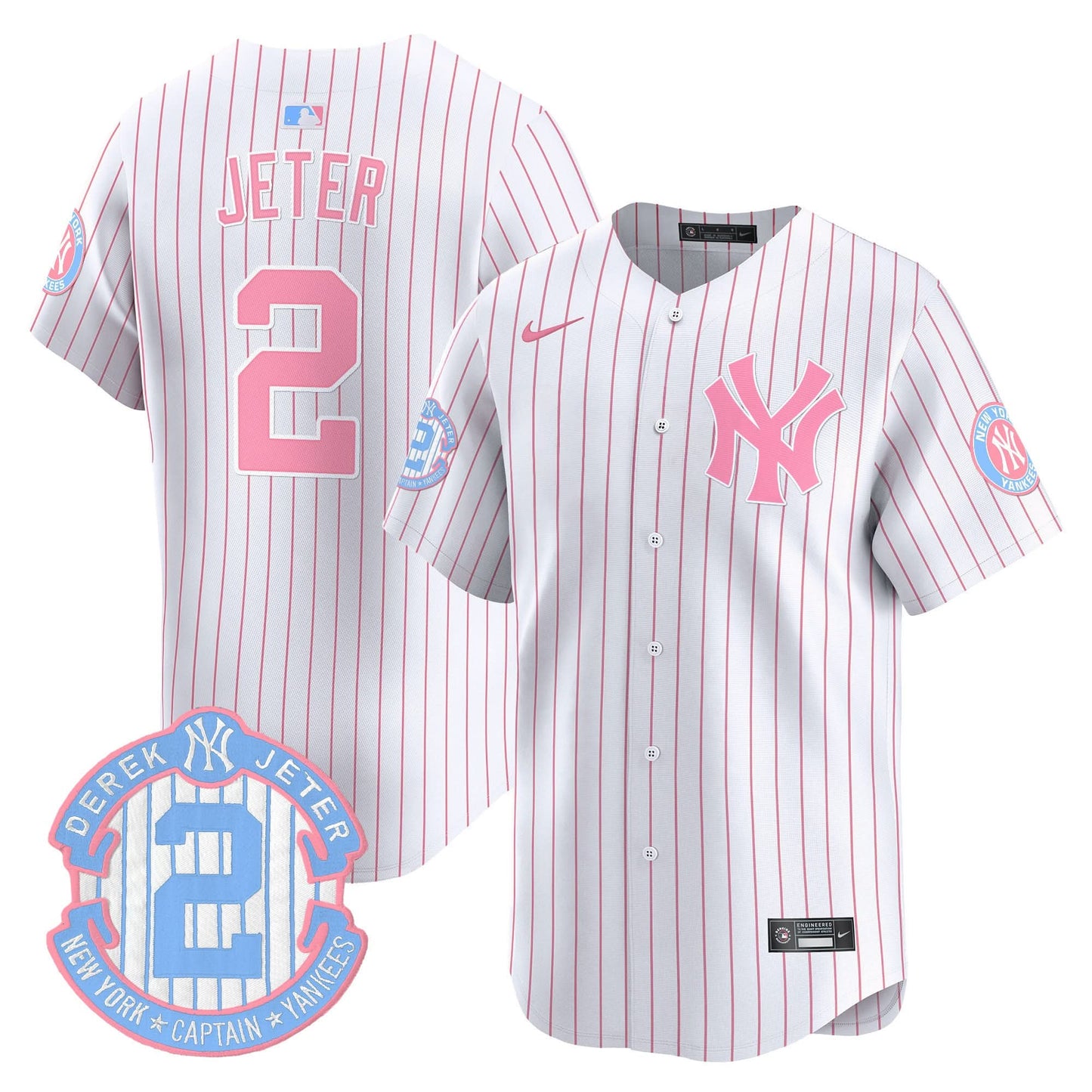 New York Yankees Bubblegum Pink Vapor Premier Limited Jersey - All Stitched
