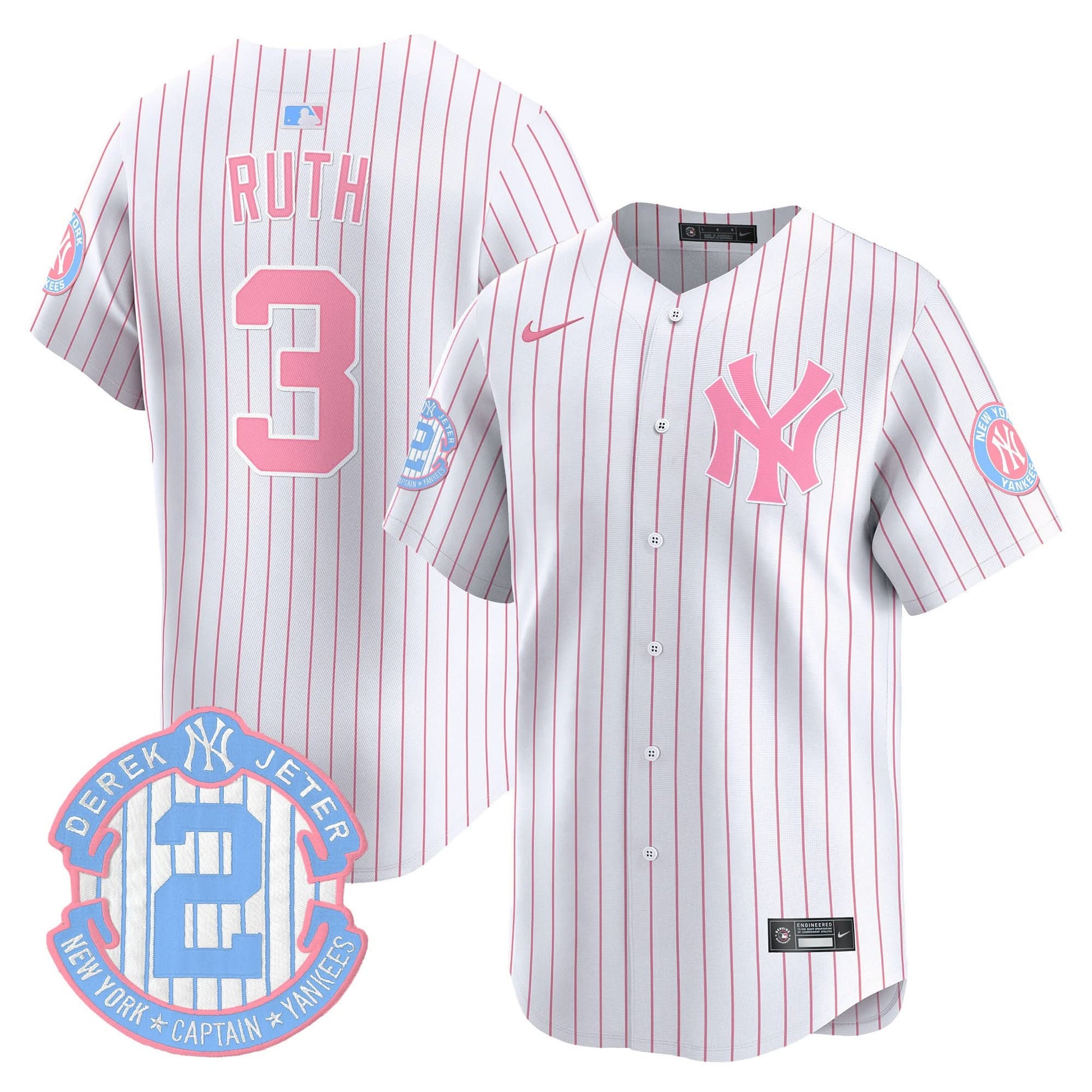 New York Yankees Bubblegum Pink Vapor Premier Limited Jersey - All Stitched