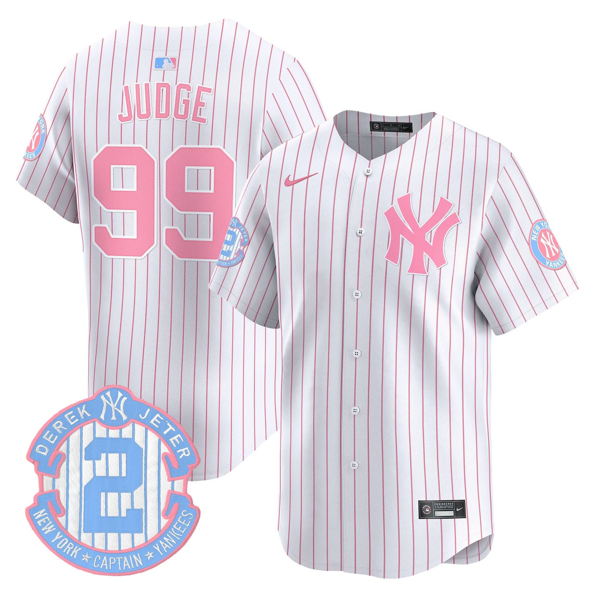 New York Yankees Bubblegum Pink Vapor Premier Limited Jersey - All Stitched