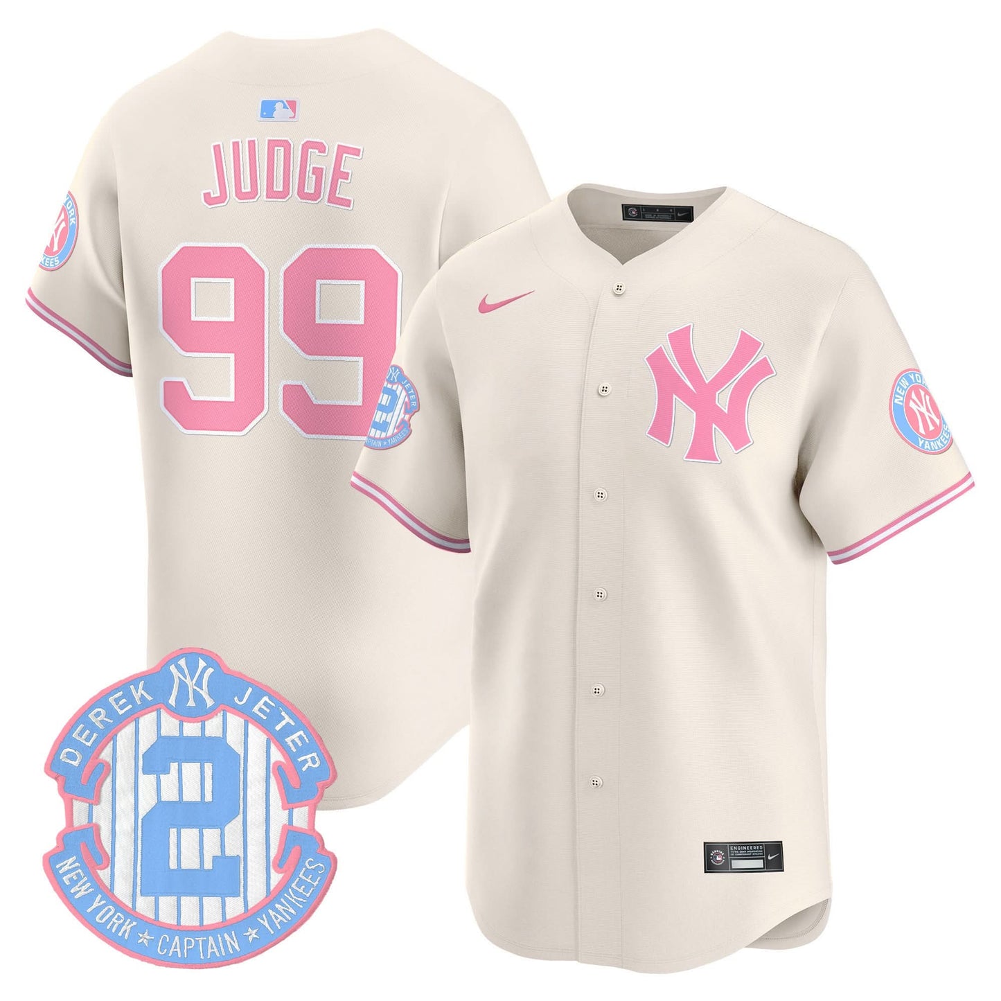 New York Yankees Bubblegum Pink Vapor Premier Limited Jersey - All Stitched