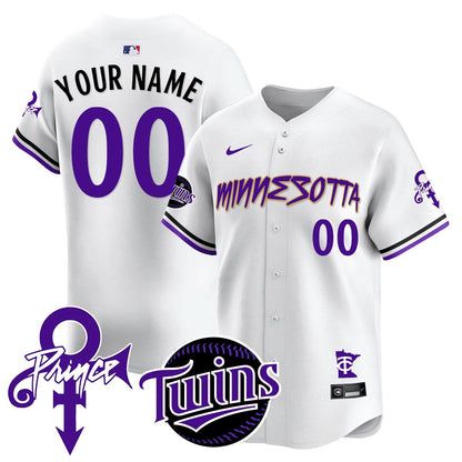 Custom  Minnesota Twins Prince Patch Limited Jersey N2 - All Stitched