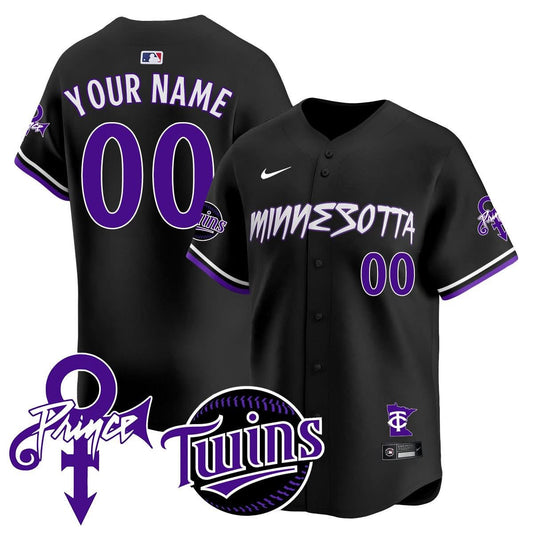 Custom  Minnesota Twins Prince Patch Limited Jersey N2 - All Stitched