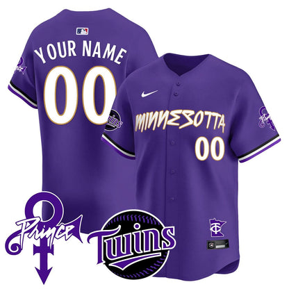 Custom  Minnesota Twins Prince Patch Limited Jersey N2 - All Stitched