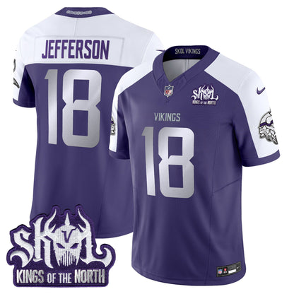 Minnesota Vikings 2025 Winter Warrior Skol Patch Vapor Limited Jersey - All Stitched