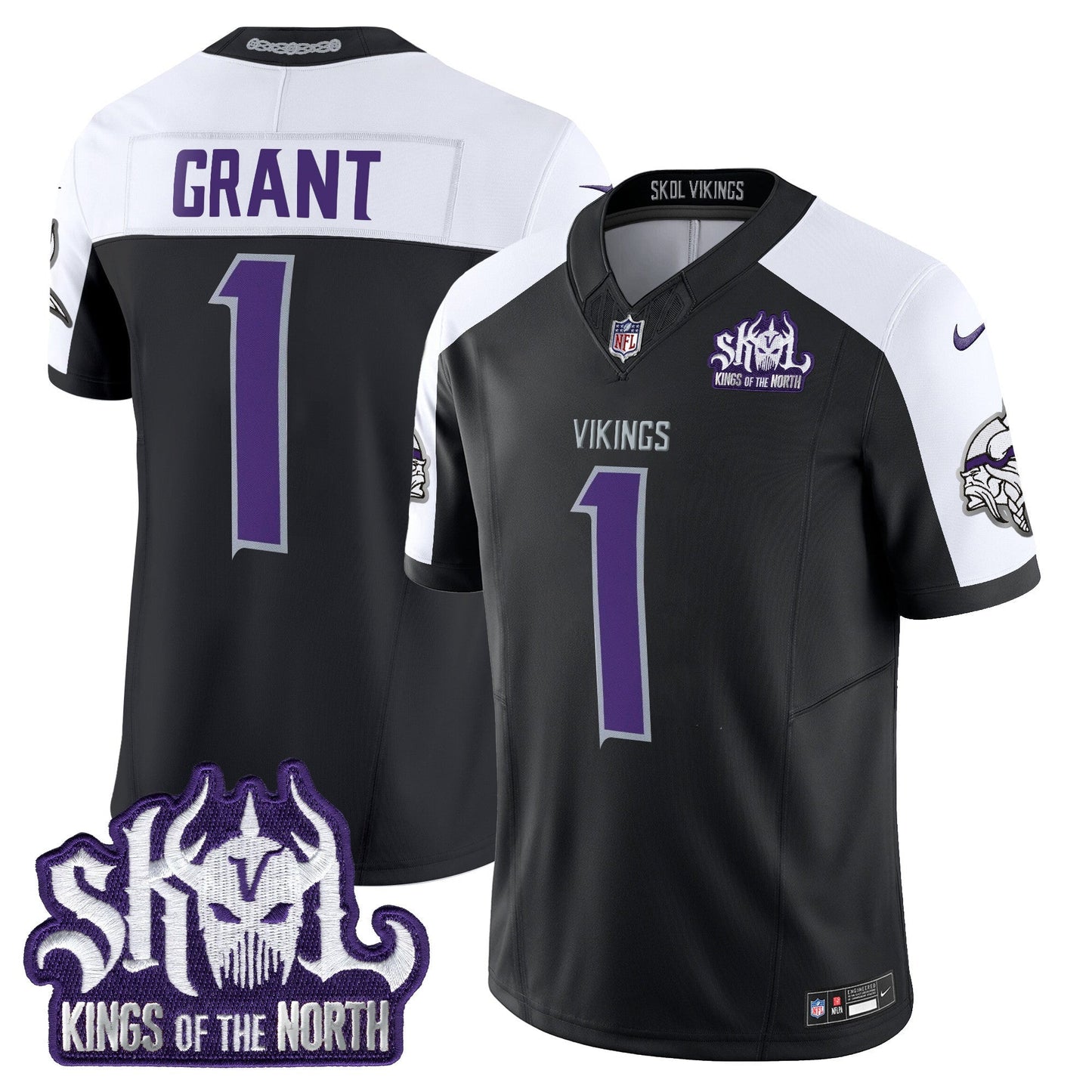 Minnesota Vikings 2025 Winter Warrior Skol Patch Vapor Limited Jersey - All Stitched
