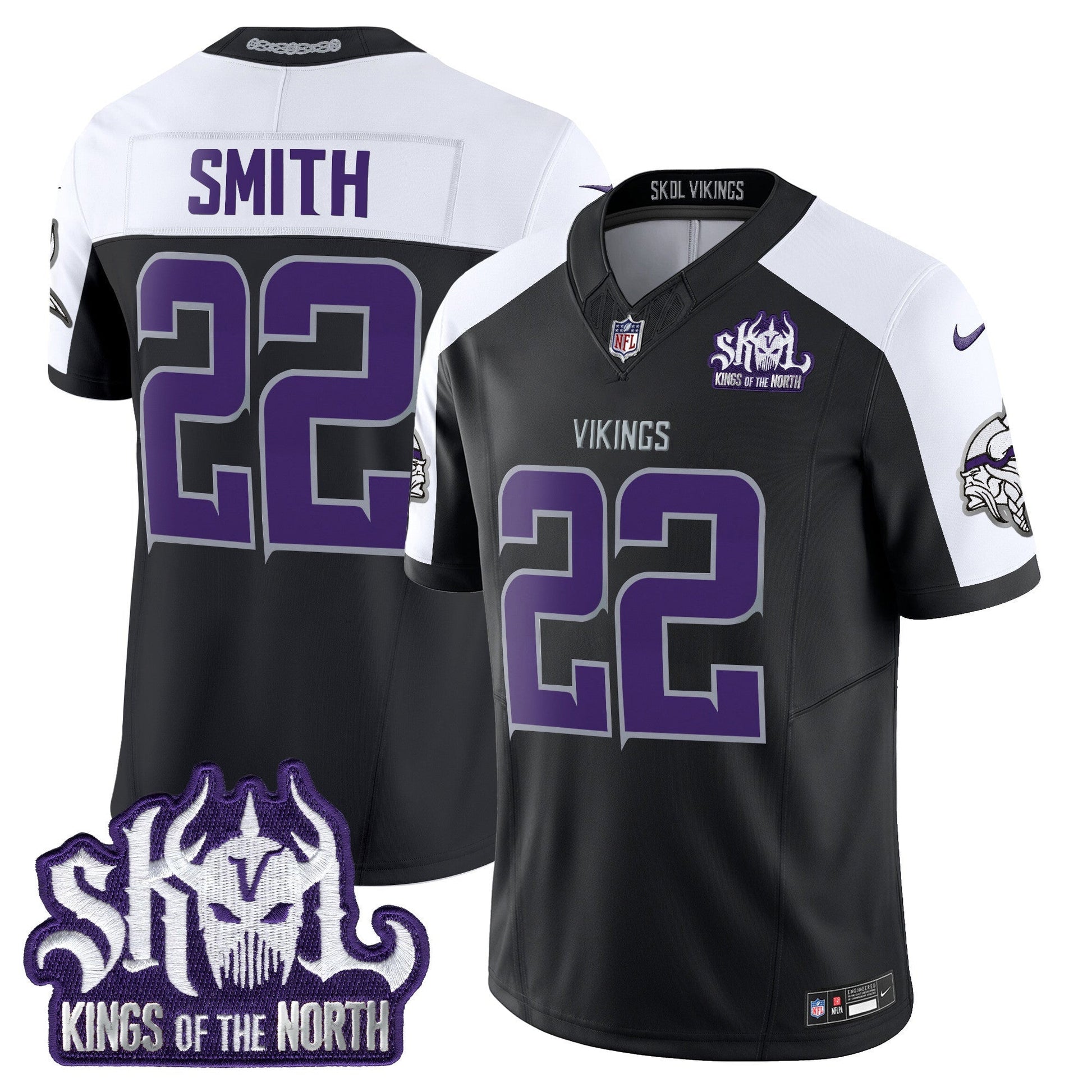Minnesota Vikings 2025 Winter Warrior Skol Patch Vapor Limited Jersey - All Stitched