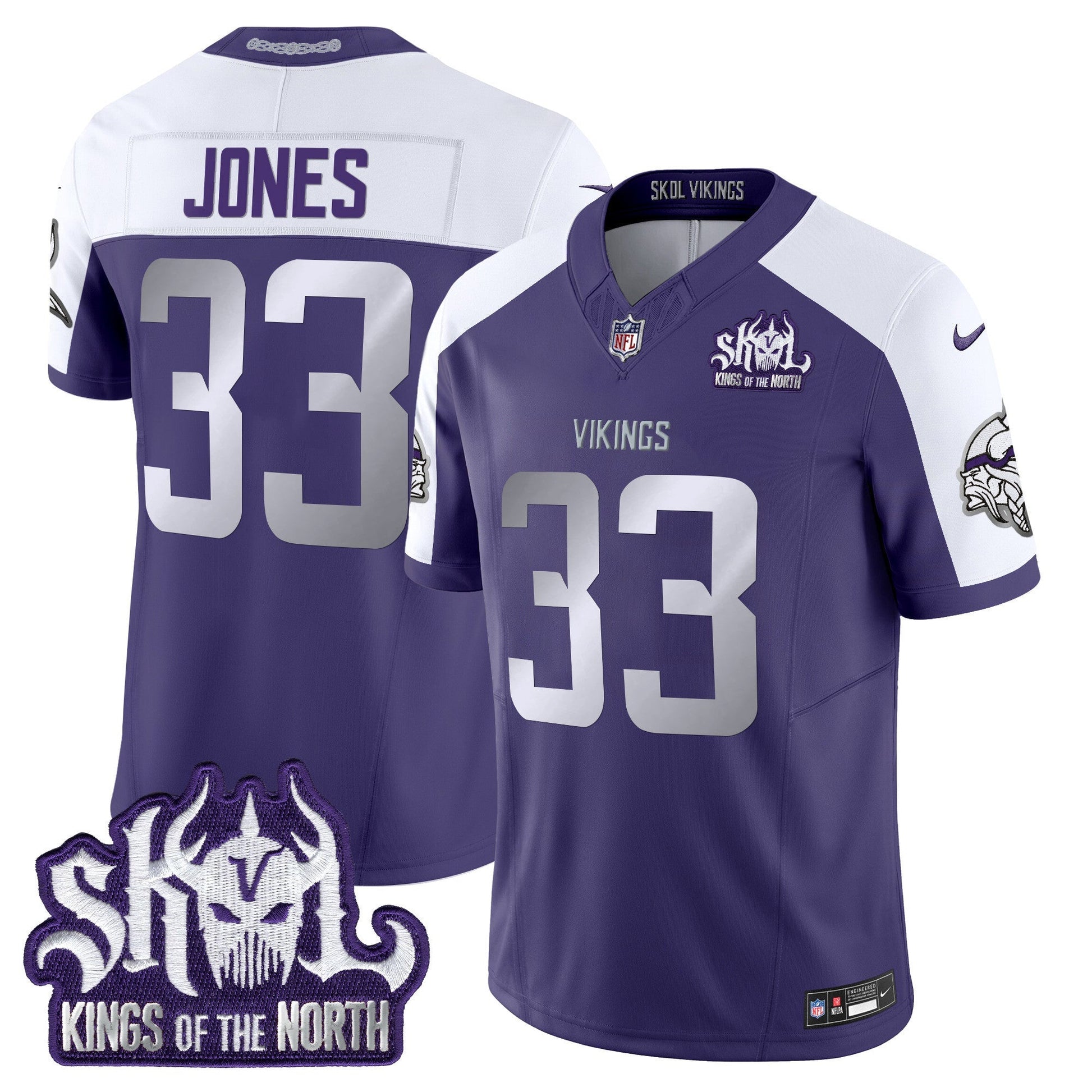 Minnesota Vikings 2025 Winter Warrior Skol Patch Vapor Limited Jersey - All Stitched