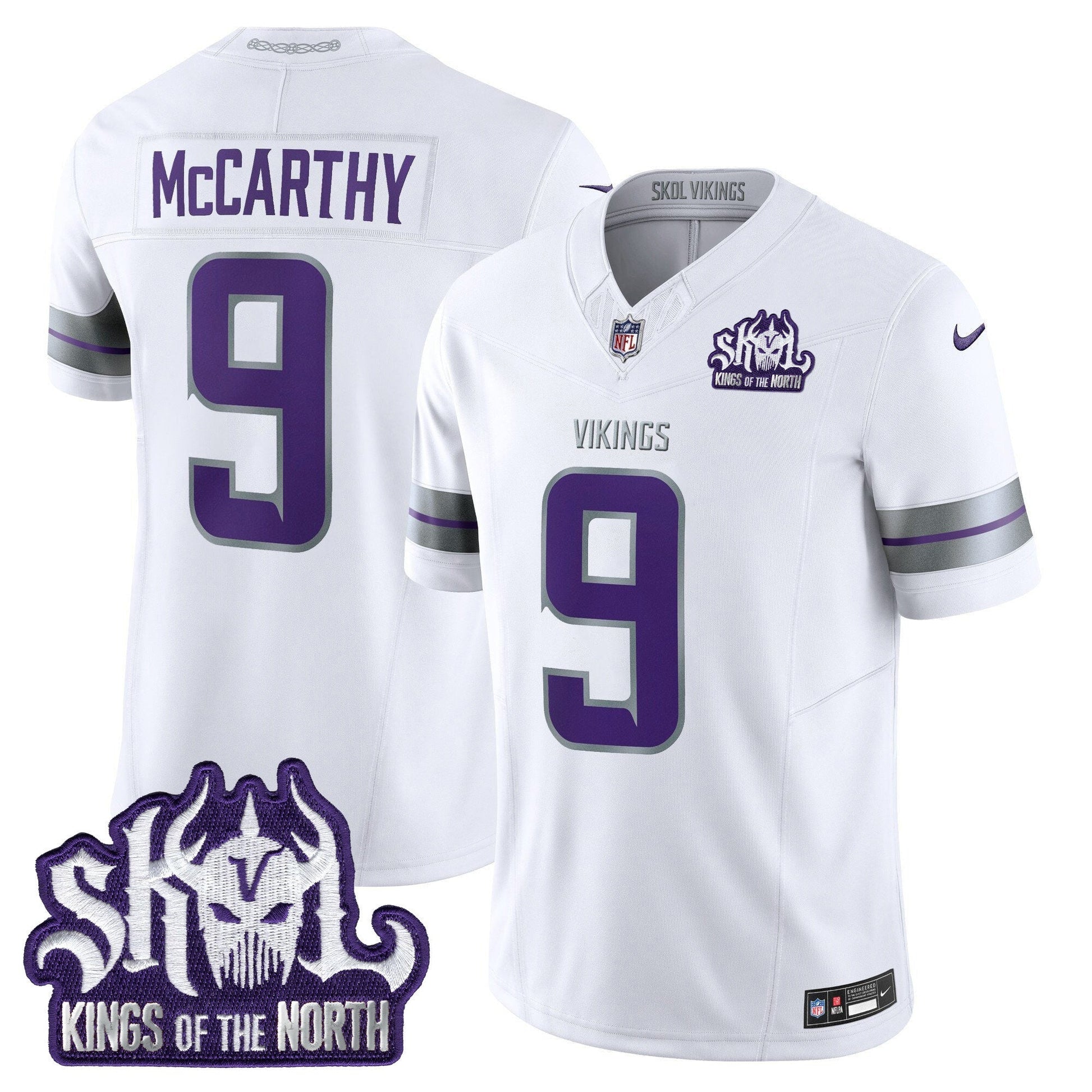 Minnesota Vikings 2025 Winter Warrior Skol Patch Vapor Limited Jersey - All Stitched