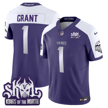 Minnesota Vikings 2025 Winter Warrior Skol Patch Vapor Limited Jersey - All Stitched
