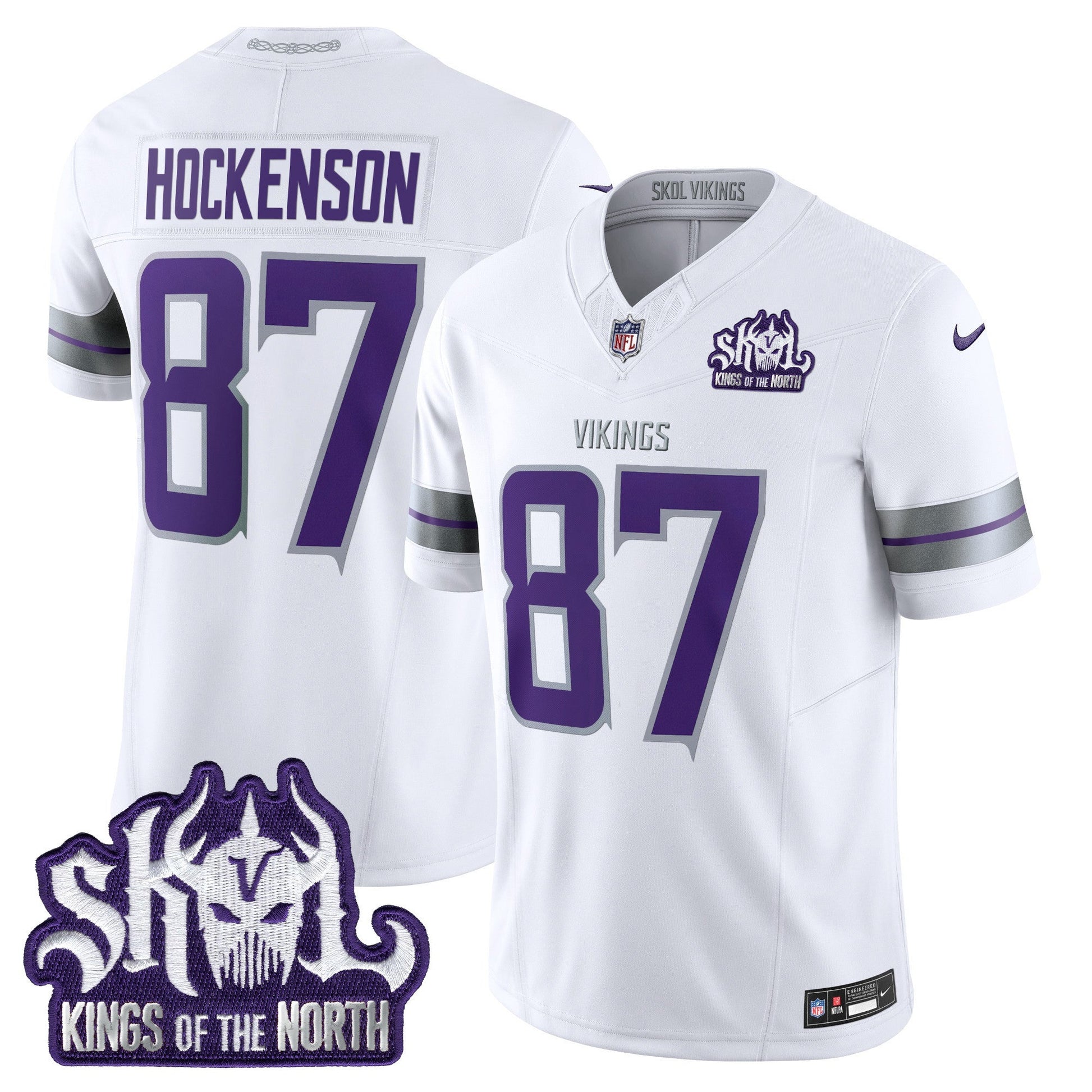 Minnesota Vikings 2025 Winter Warrior Skol Patch Vapor Limited Jersey - All Stitched