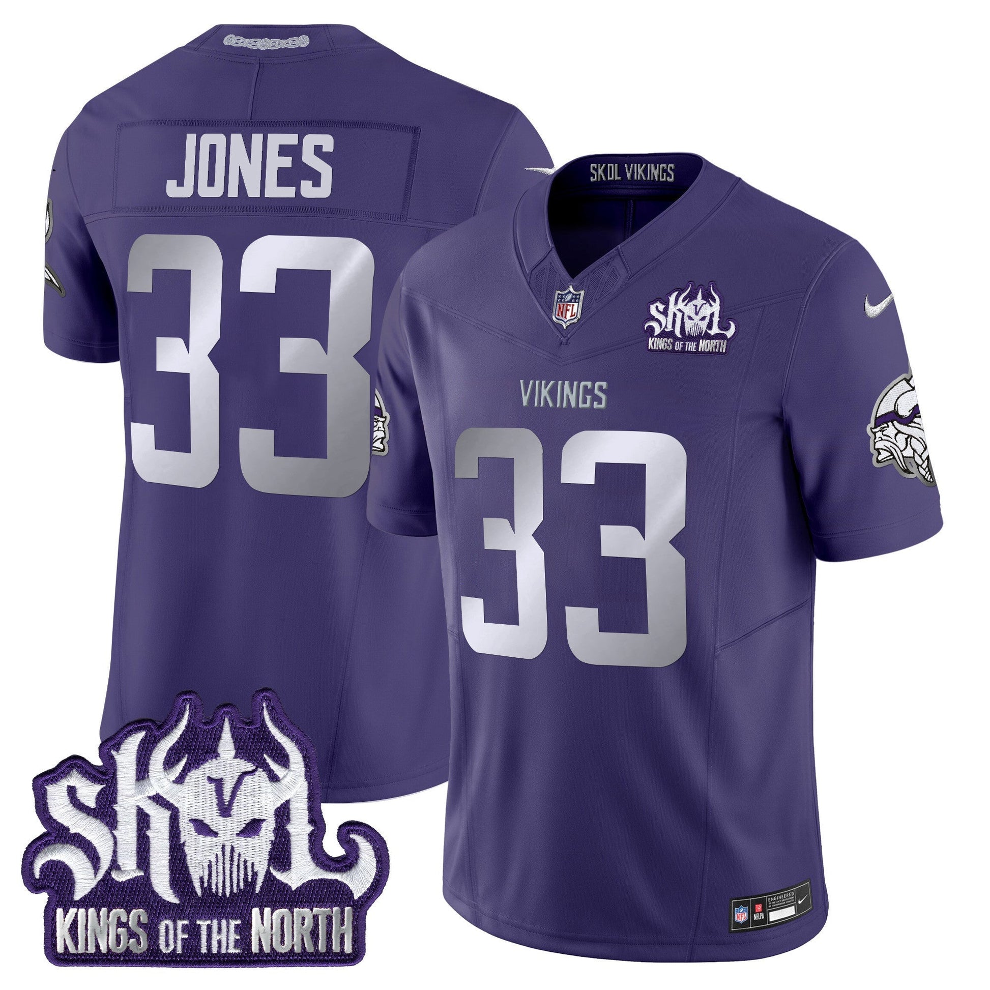 Minnesota Vikings 2025 Winter Warrior Skol Patch Vapor Limited Jersey - All Stitched