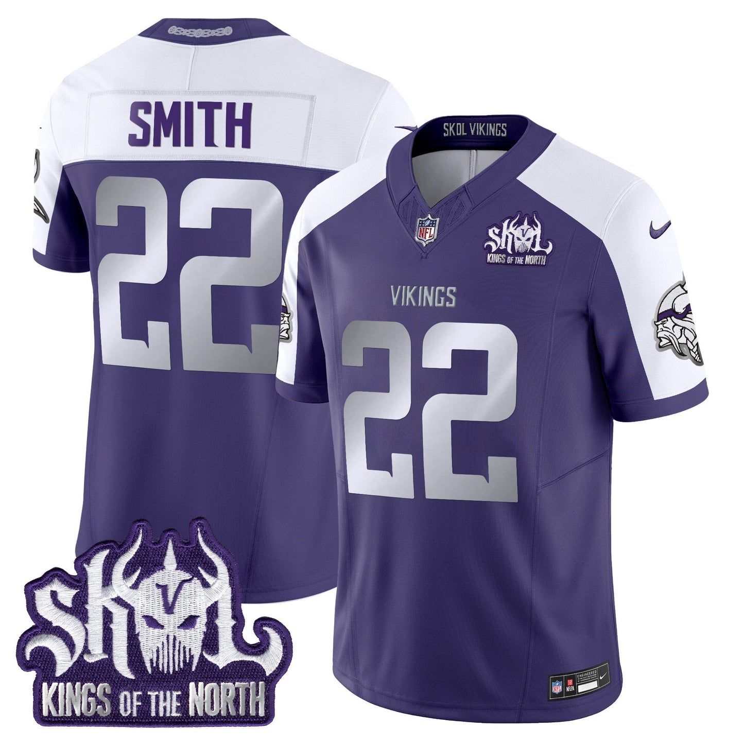 Minnesota Vikings 2025 Winter Warrior Skol Patch Vapor Limited Jersey - All Stitched