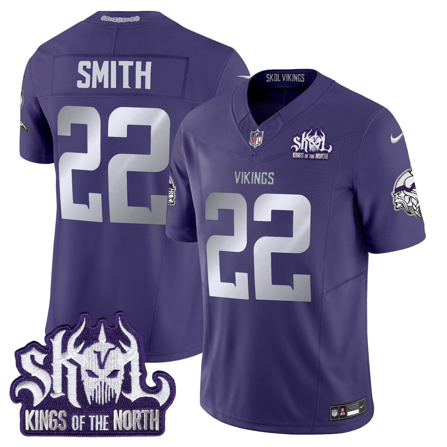 Minnesota Vikings 2025 Winter Warrior Skol Patch Vapor Limited Jersey - All Stitched