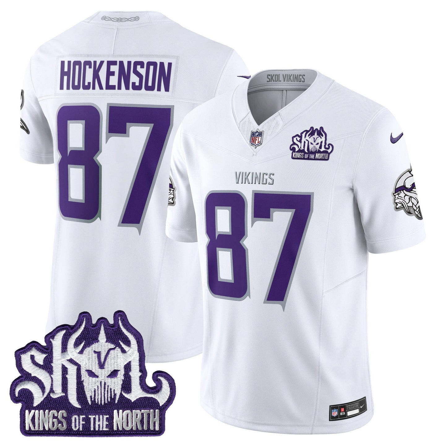 Minnesota Vikings 2025 Winter Warrior Skol Patch Vapor Limited Jersey - All Stitched
