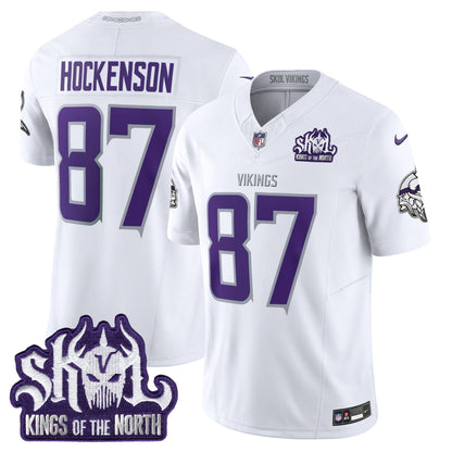 Minnesota Vikings 2025 Winter Warrior Skol Patch Vapor Limited Jersey - All Stitched