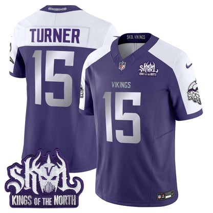 Minnesota Vikings 2025 Winter Warrior Skol Patch Vapor Limited Jersey - All Stitched