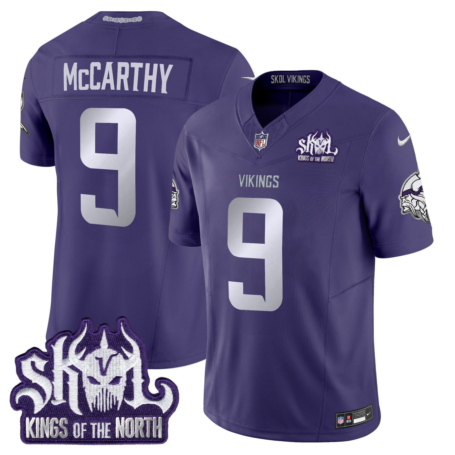 Minnesota Vikings 2025 Winter Warrior Skol Patch Vapor Limited Jersey - All Stitched