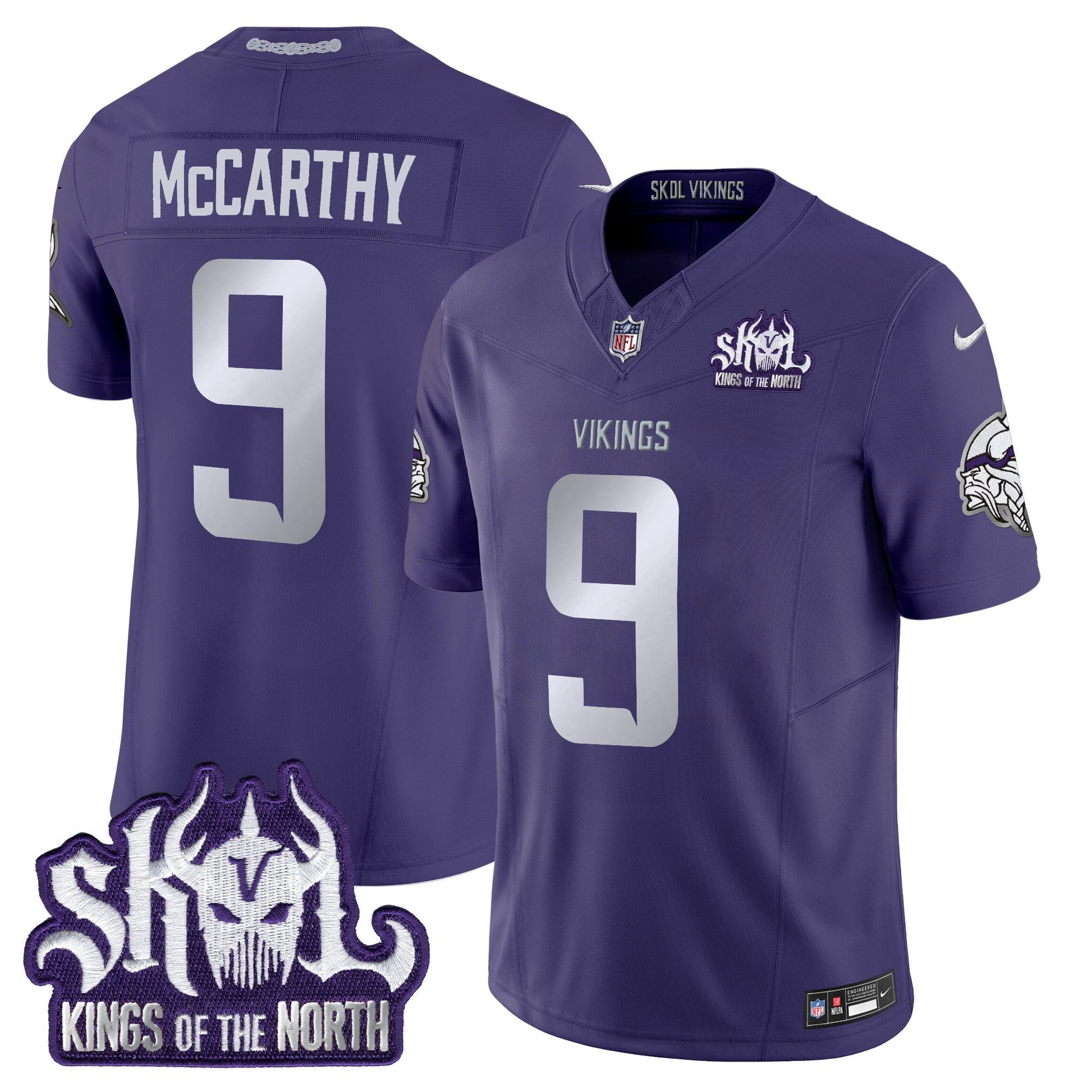 Minnesota Vikings 2025 Winter Warrior Skol Patch Vapor Limited Jersey - All Stitched