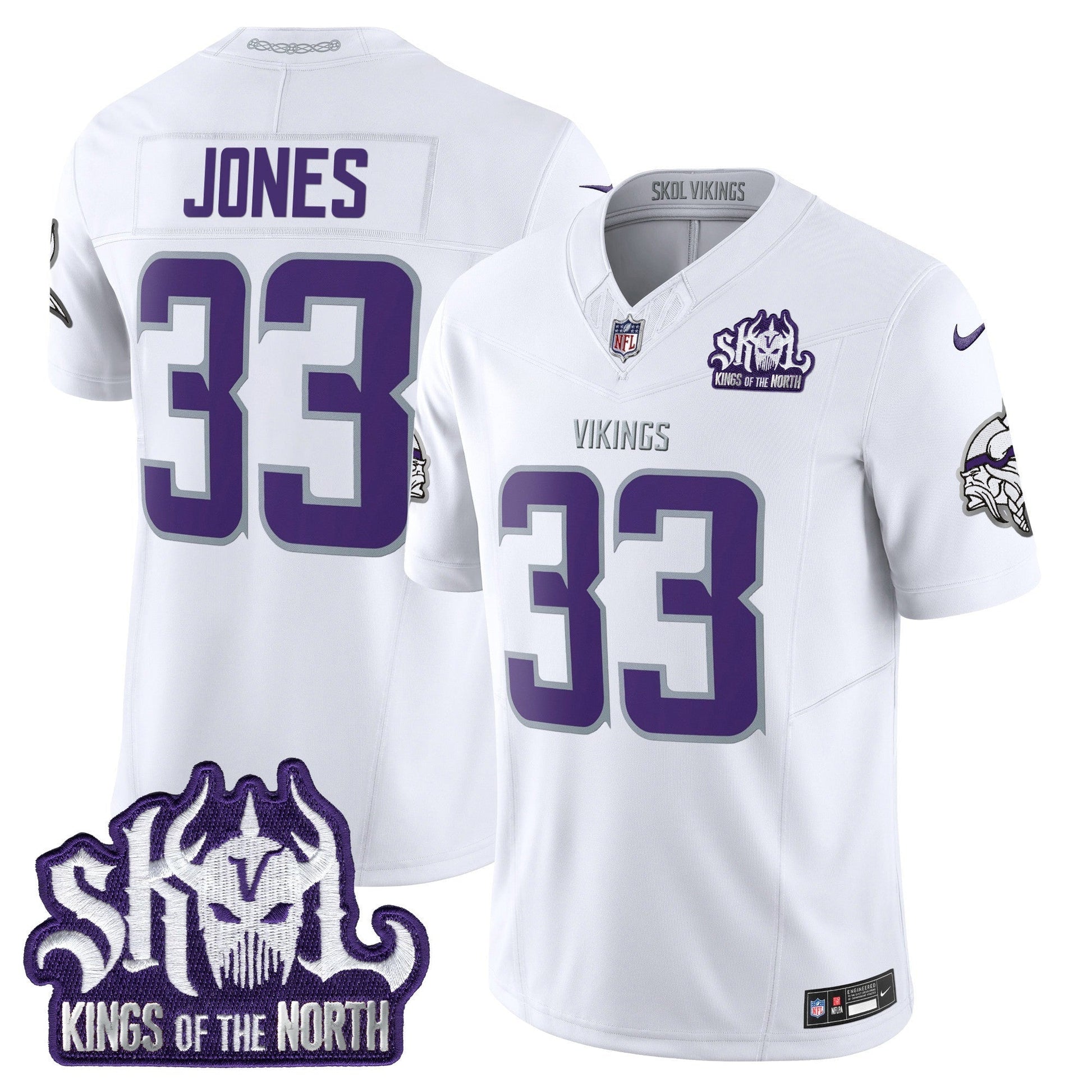 Minnesota Vikings 2025 Winter Warrior Skol Patch Vapor Limited Jersey - All Stitched