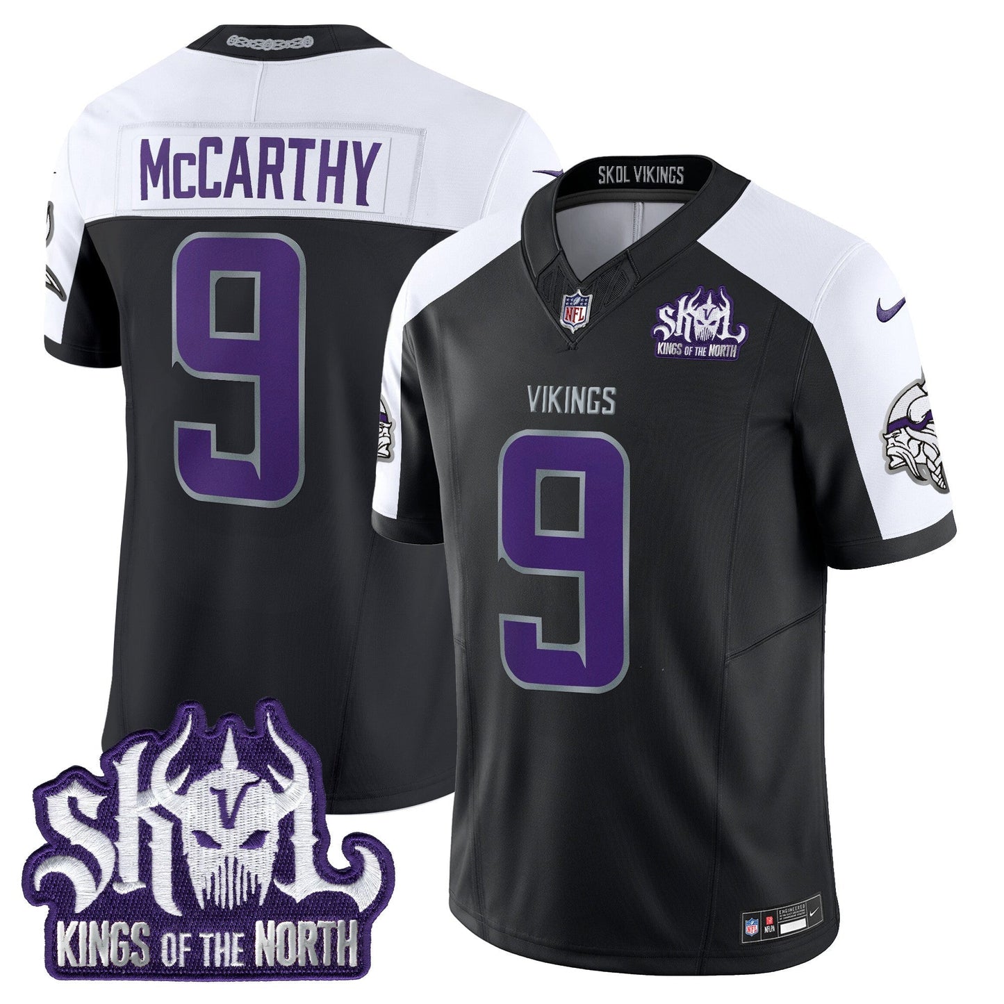 Minnesota Vikings 2025 Winter Warrior Skol Patch Vapor Limited Jersey - All Stitched