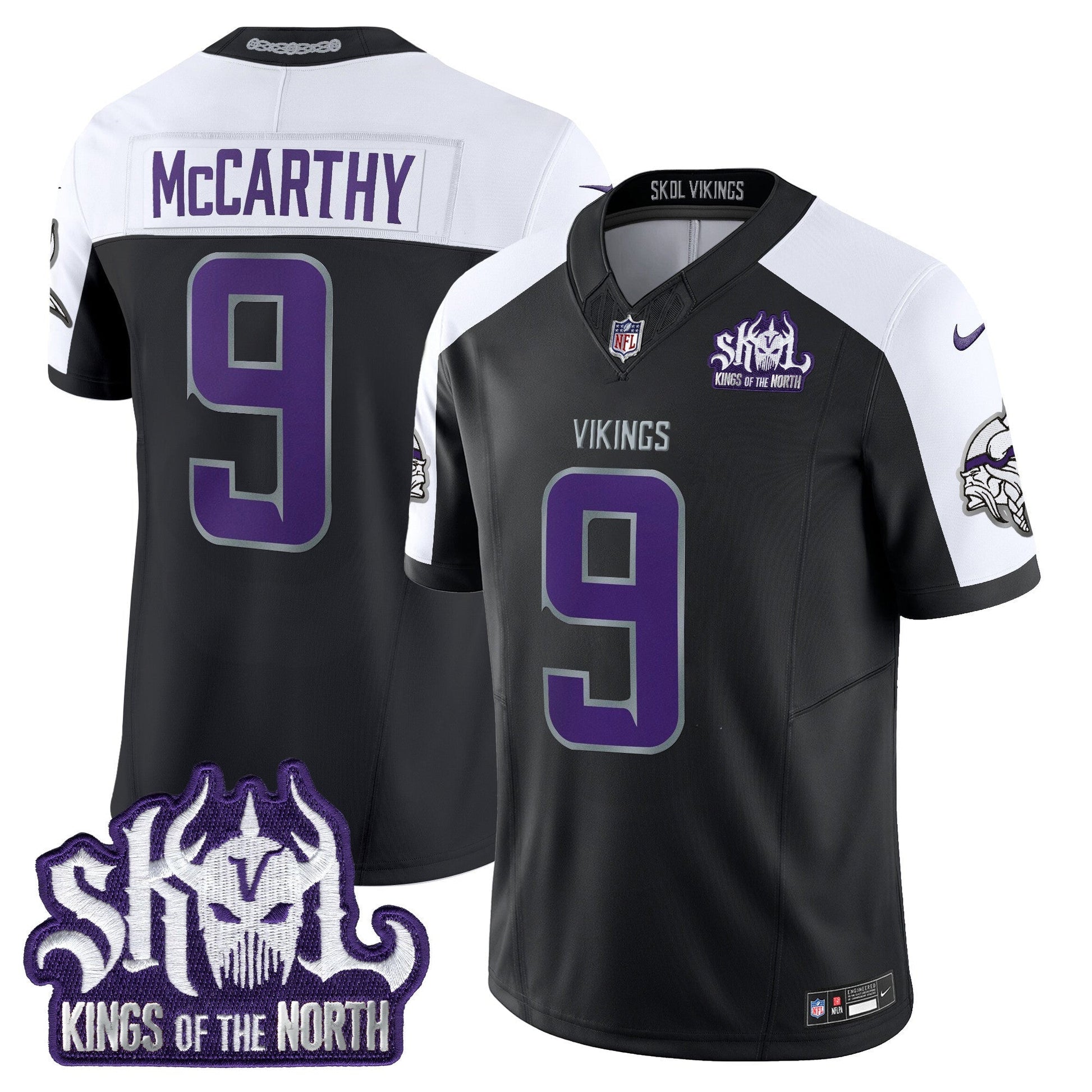 Minnesota Vikings 2025 Winter Warrior Skol Patch Vapor Limited Jersey - All Stitched