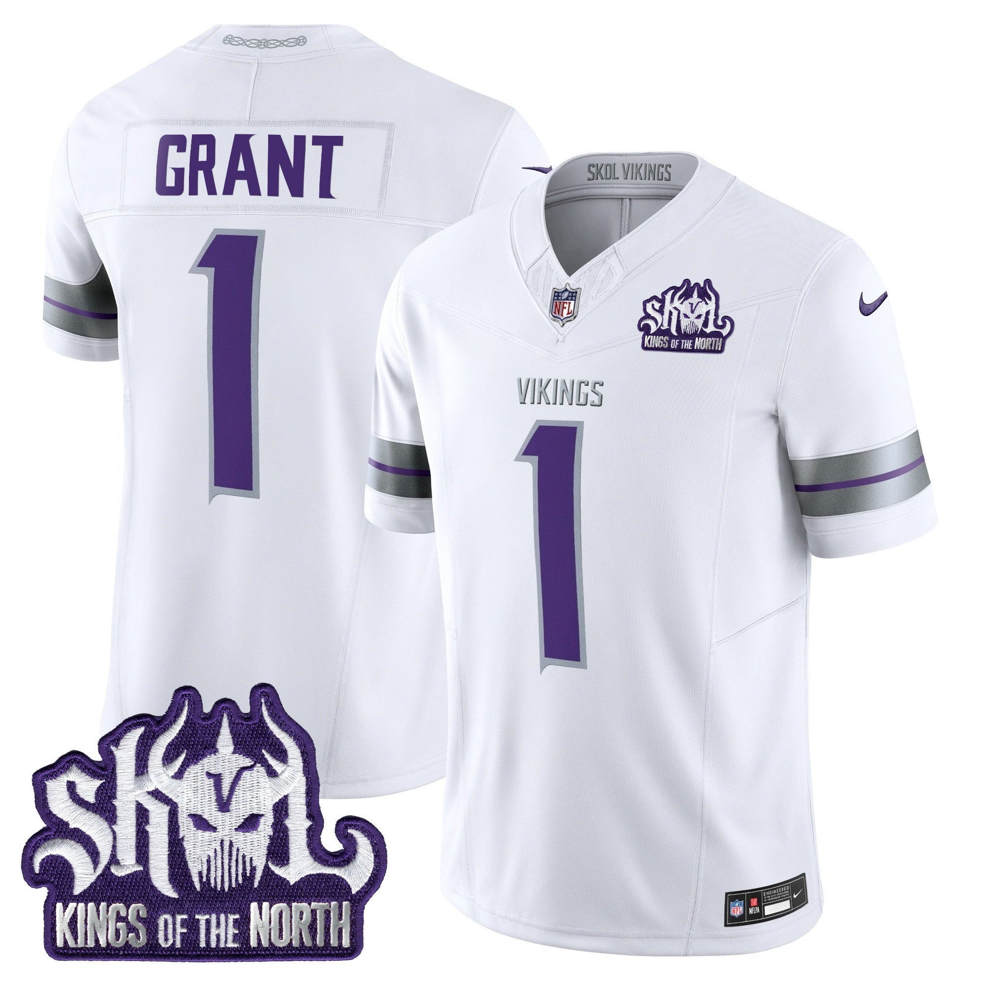 Minnesota Vikings 2025 Winter Warrior Skol Patch Vapor Limited Jersey - All Stitched