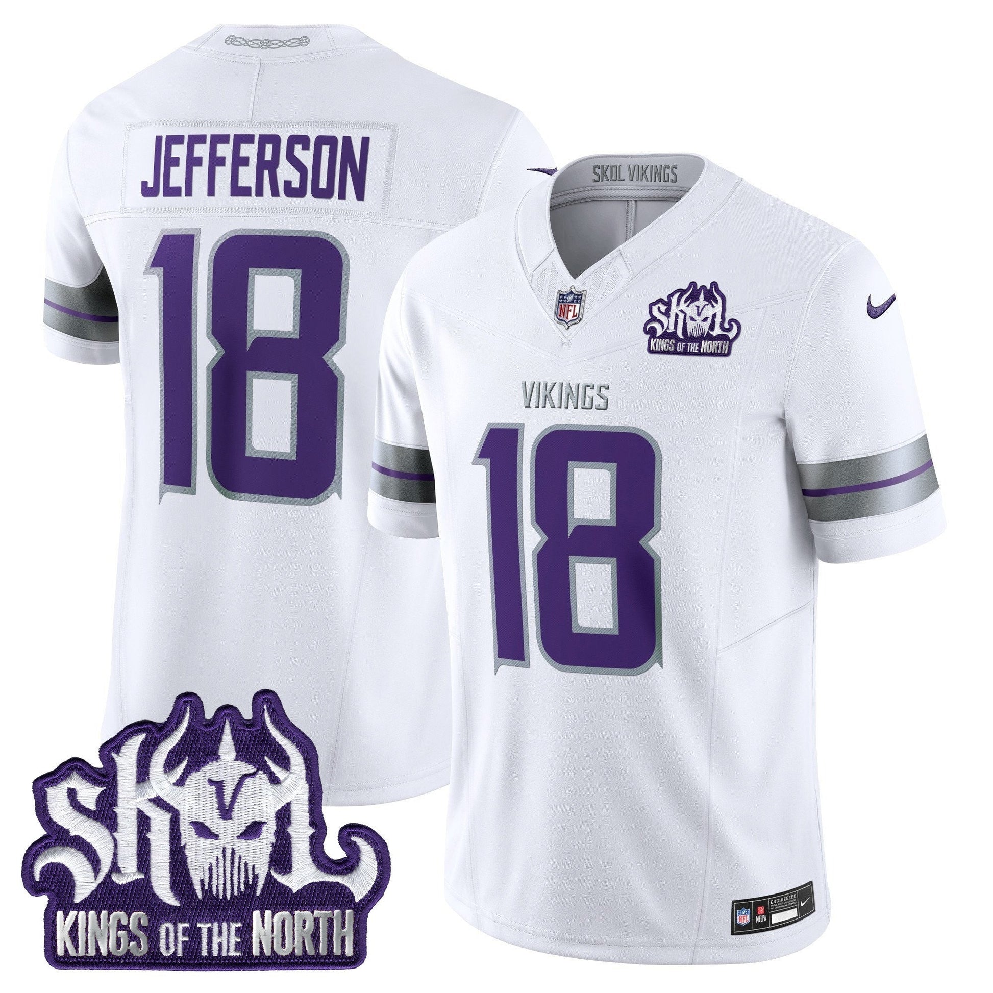 Minnesota Vikings 2025 Winter Warrior Skol Patch Vapor Limited Jersey - All Stitched