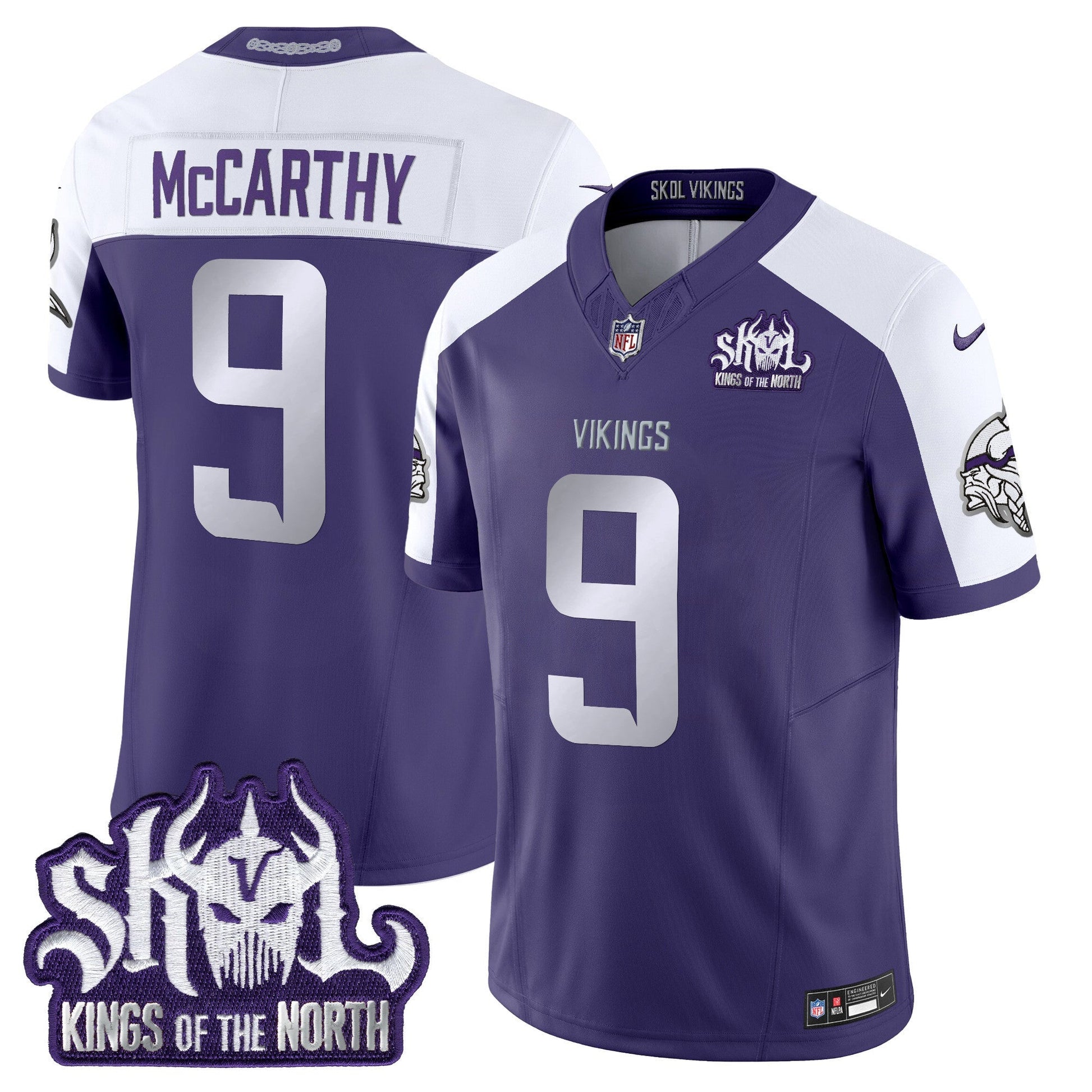 Minnesota Vikings 2025 Winter Warrior Skol Patch Vapor Limited Jersey - All Stitched