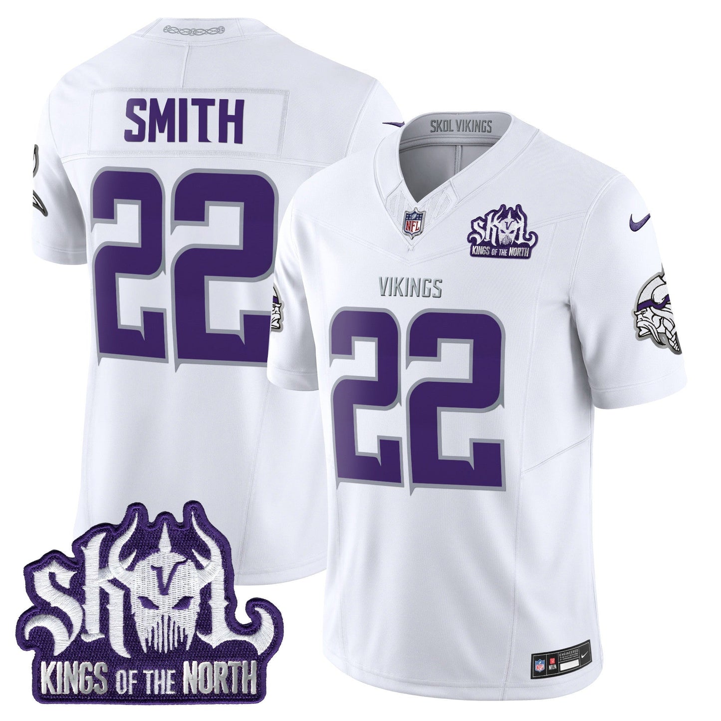 Minnesota Vikings 2025 Winter Warrior Skol Patch Vapor Limited Jersey - All Stitched