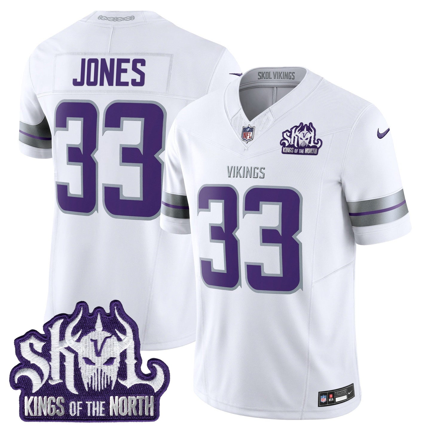 Minnesota Vikings 2025 Winter Warrior Skol Patch Vapor Limited Jersey - All Stitched