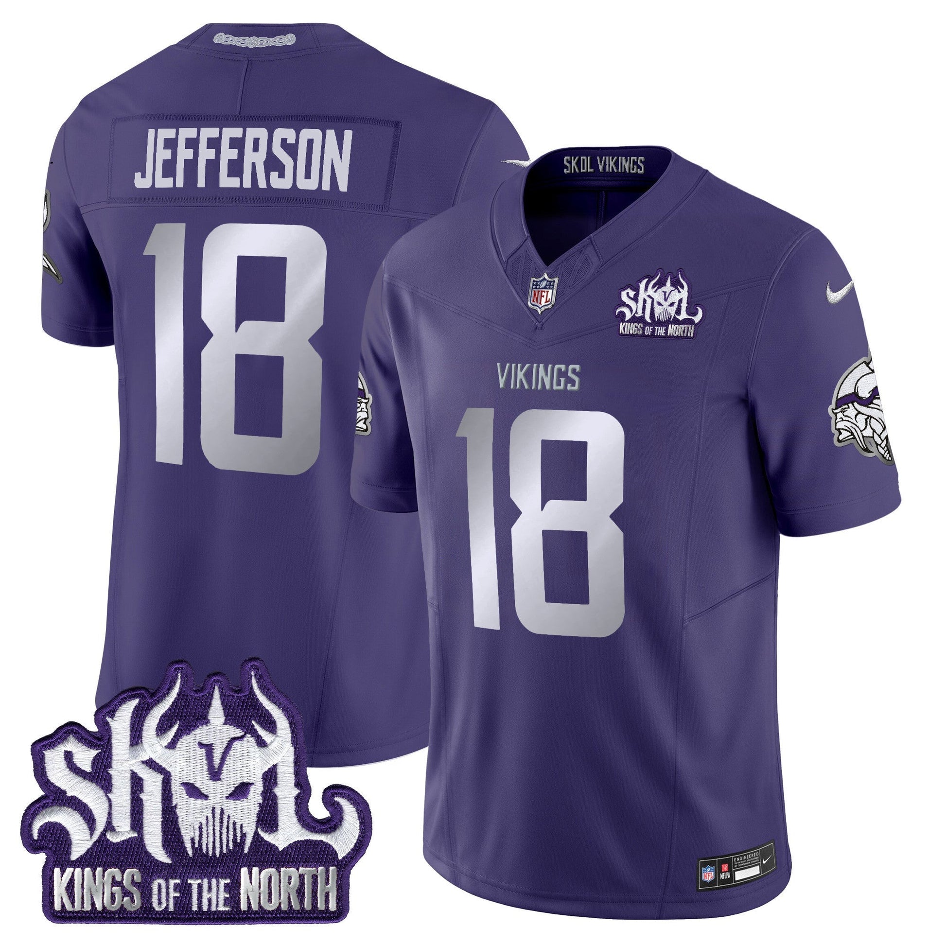 Minnesota Vikings 2025 Winter Warrior Skol Patch Vapor Limited Jersey - All Stitched