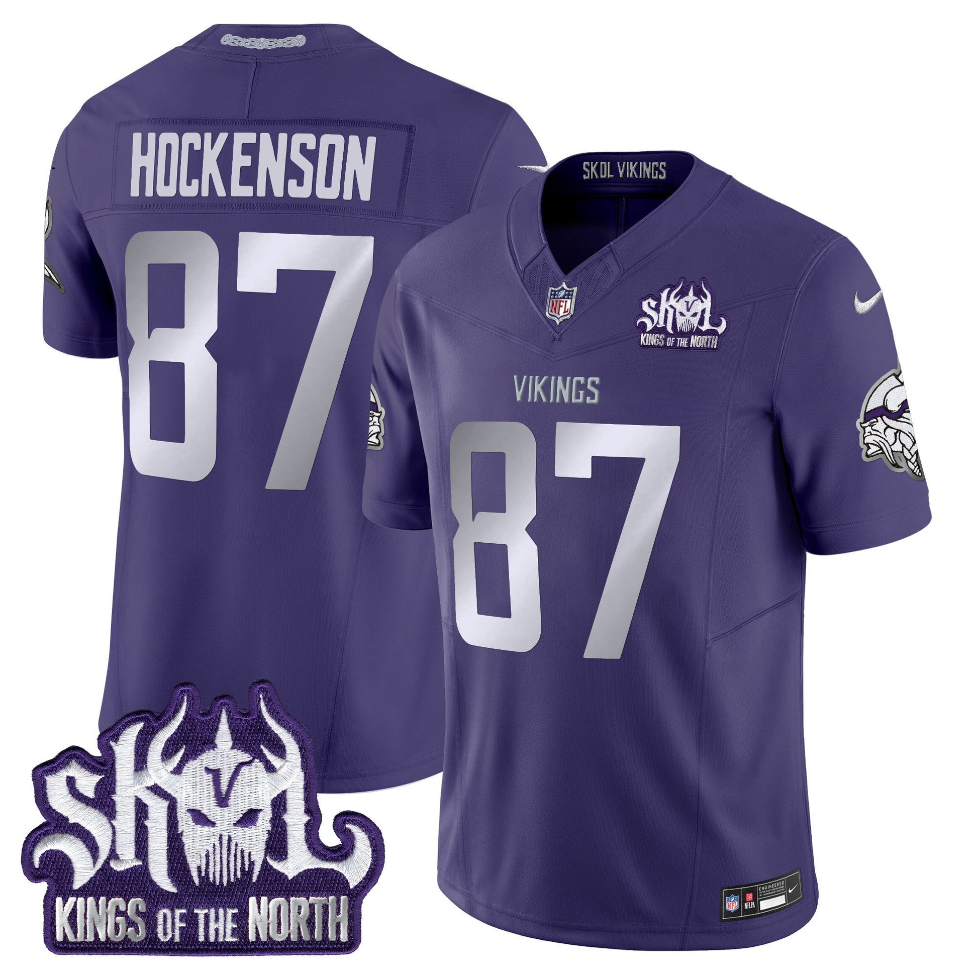 Minnesota Vikings 2025 Winter Warrior Skol Patch Vapor Limited Jersey - All Stitched