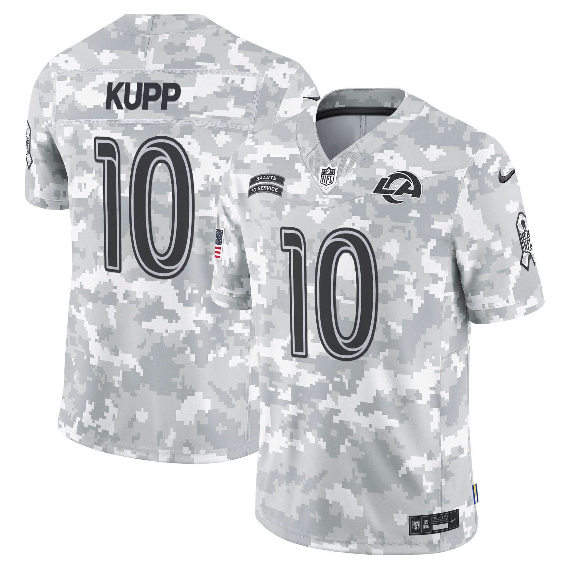Rams 2024 Salute to Service Vapor Limited Jersey - Arctic Camo - All Stitched
