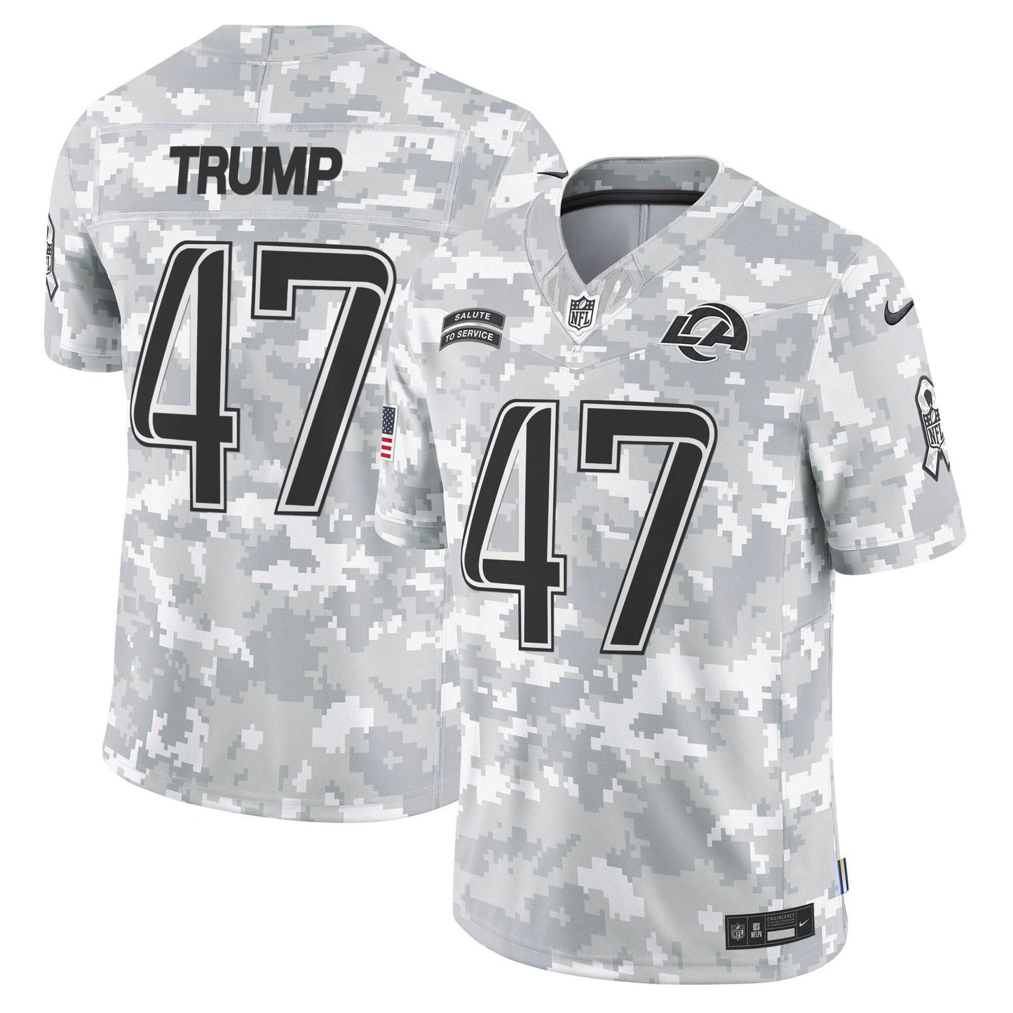Rams 2024 Salute to Service Vapor Limited Jersey - Arctic Camo - All Stitched