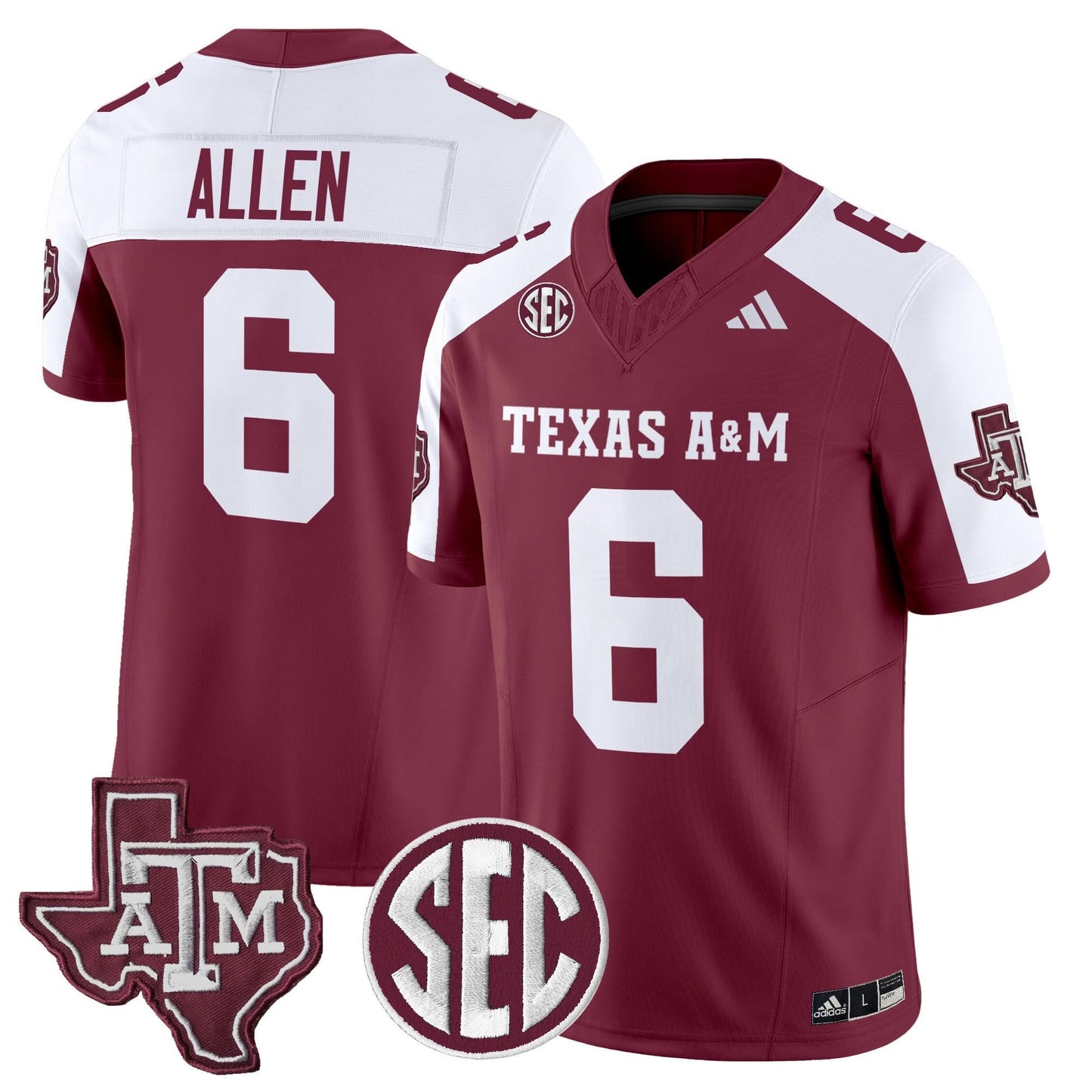 Texas A&M Aggies 2025 Vapor Limited Jersey - All Stitched