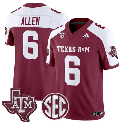 Texas A&M Aggies 2025 Vapor Limited Jersey - All Stitched
