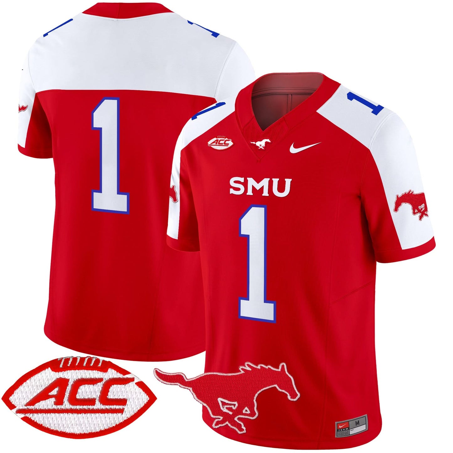 SMU Mustangs 2025 Vapor Limited Jersey - All Stitched