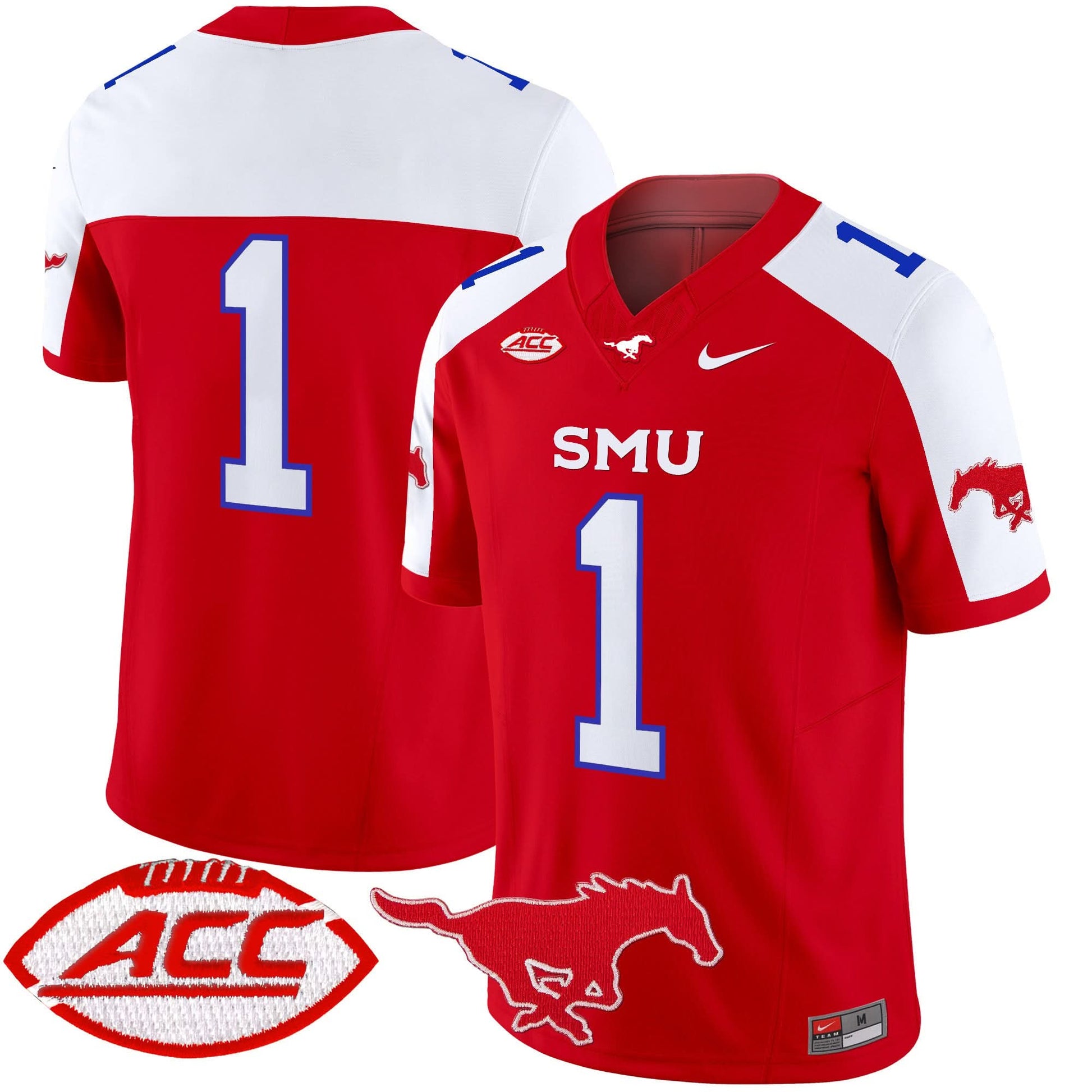SMU Mustangs 2025 Vapor Limited Jersey - All Stitched