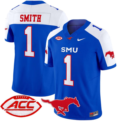 SMU Mustangs 2025 Vapor Limited Jersey - All Stitched