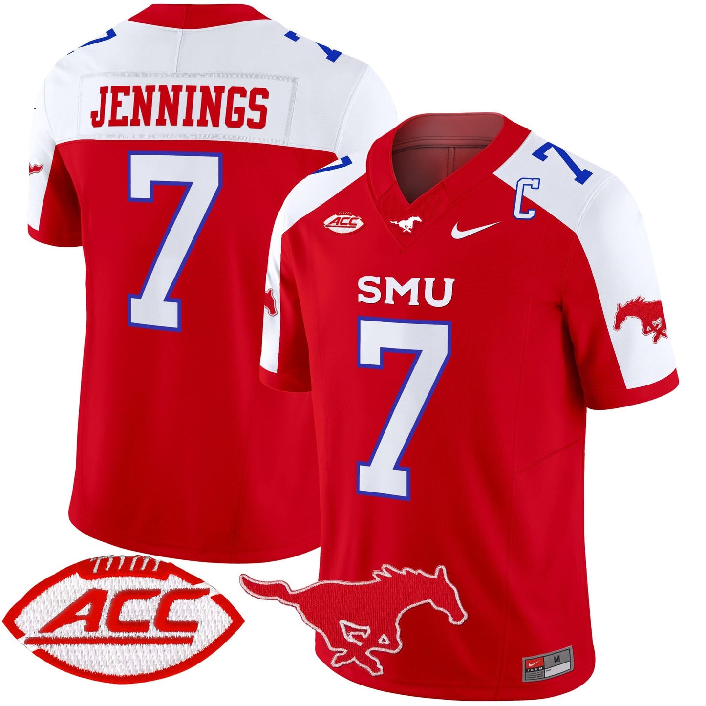 SMU Mustangs 2025 Vapor Limited Jersey - All Stitched