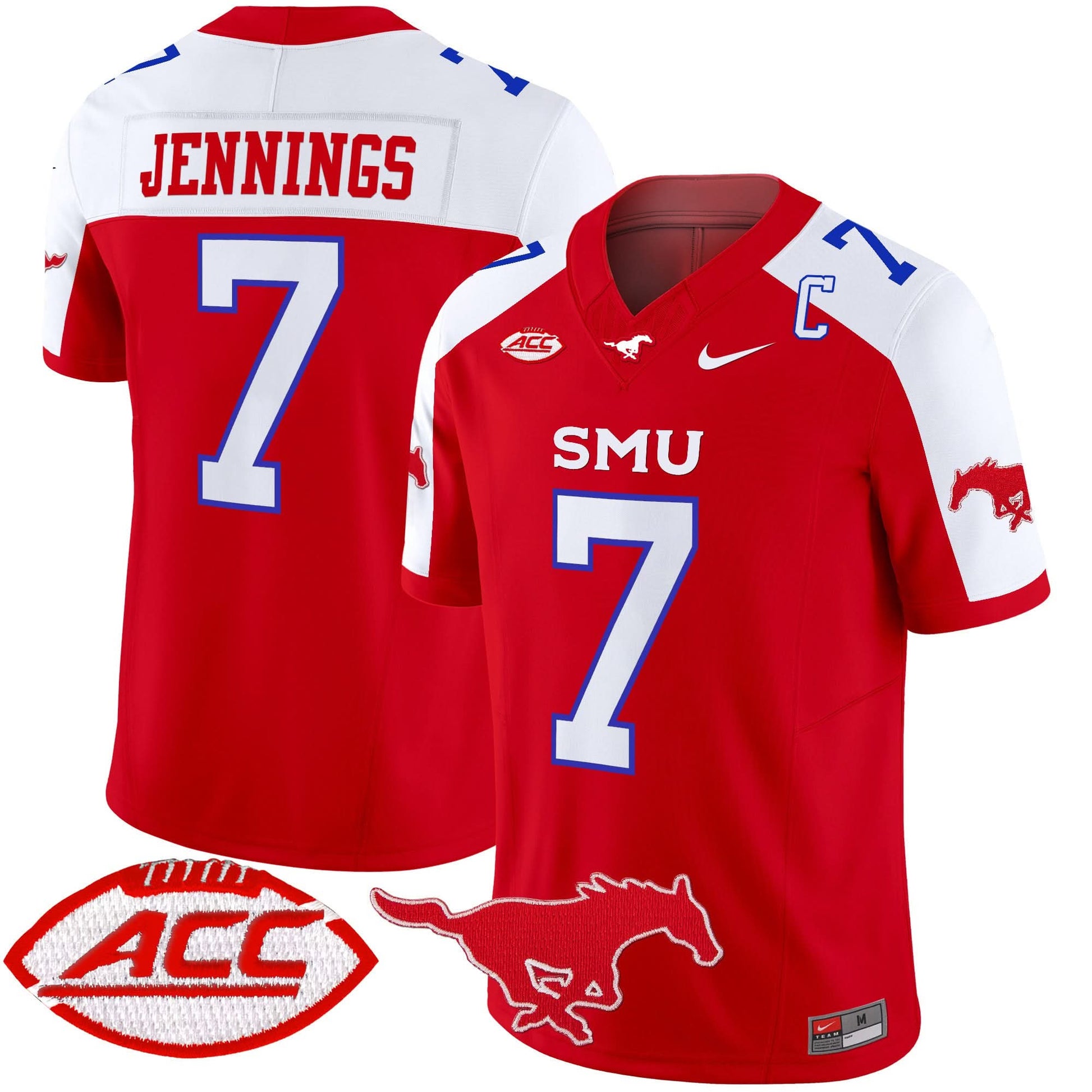 SMU Mustangs 2025 Vapor Limited Jersey - All Stitched