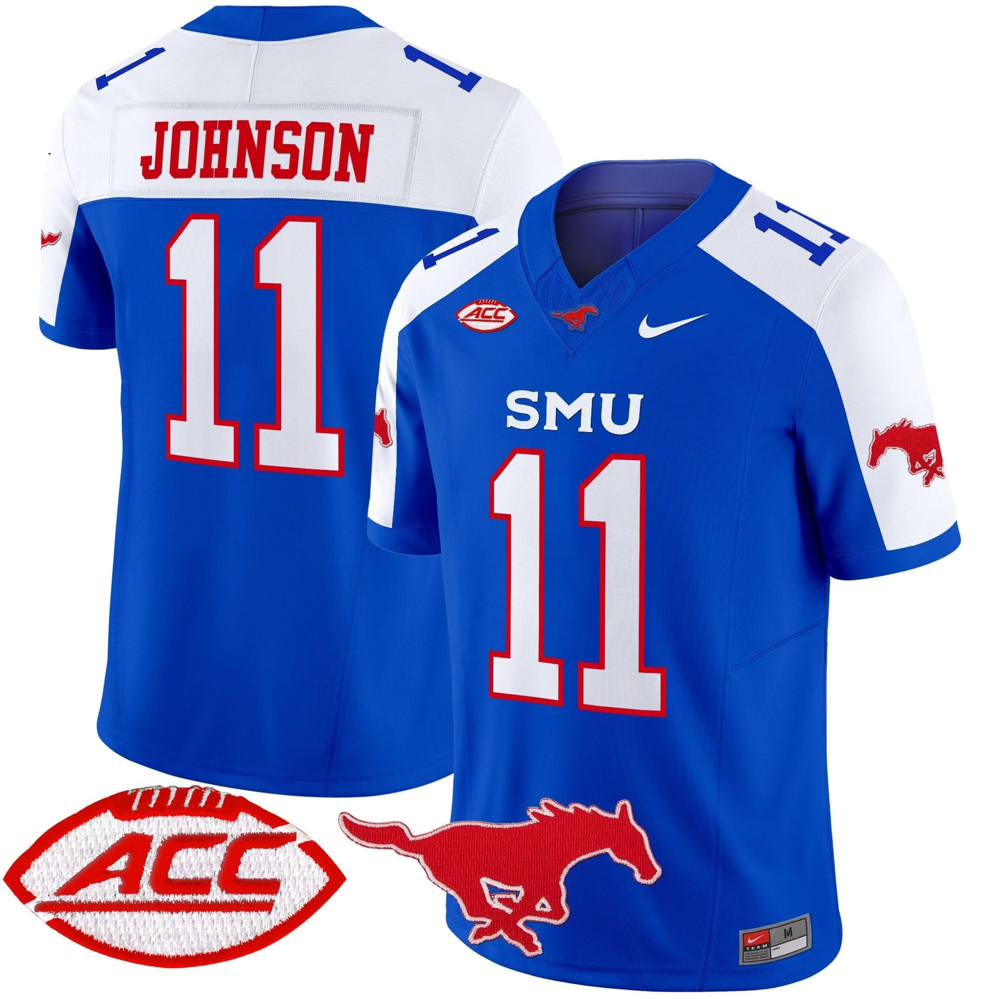 SMU Mustangs 2025 Vapor Limited Jersey - All Stitched