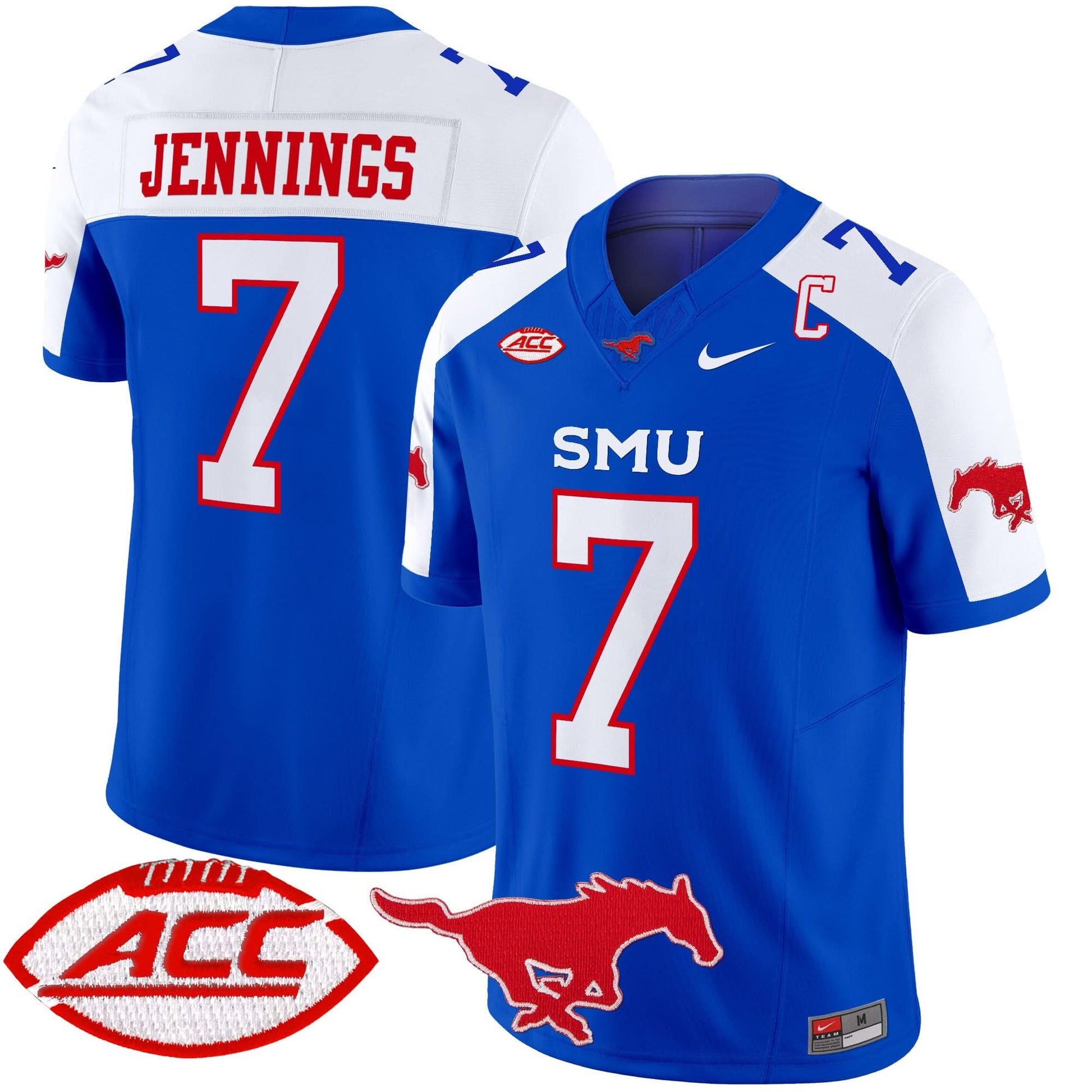 SMU Mustangs 2025 Vapor Limited Jersey - All Stitched