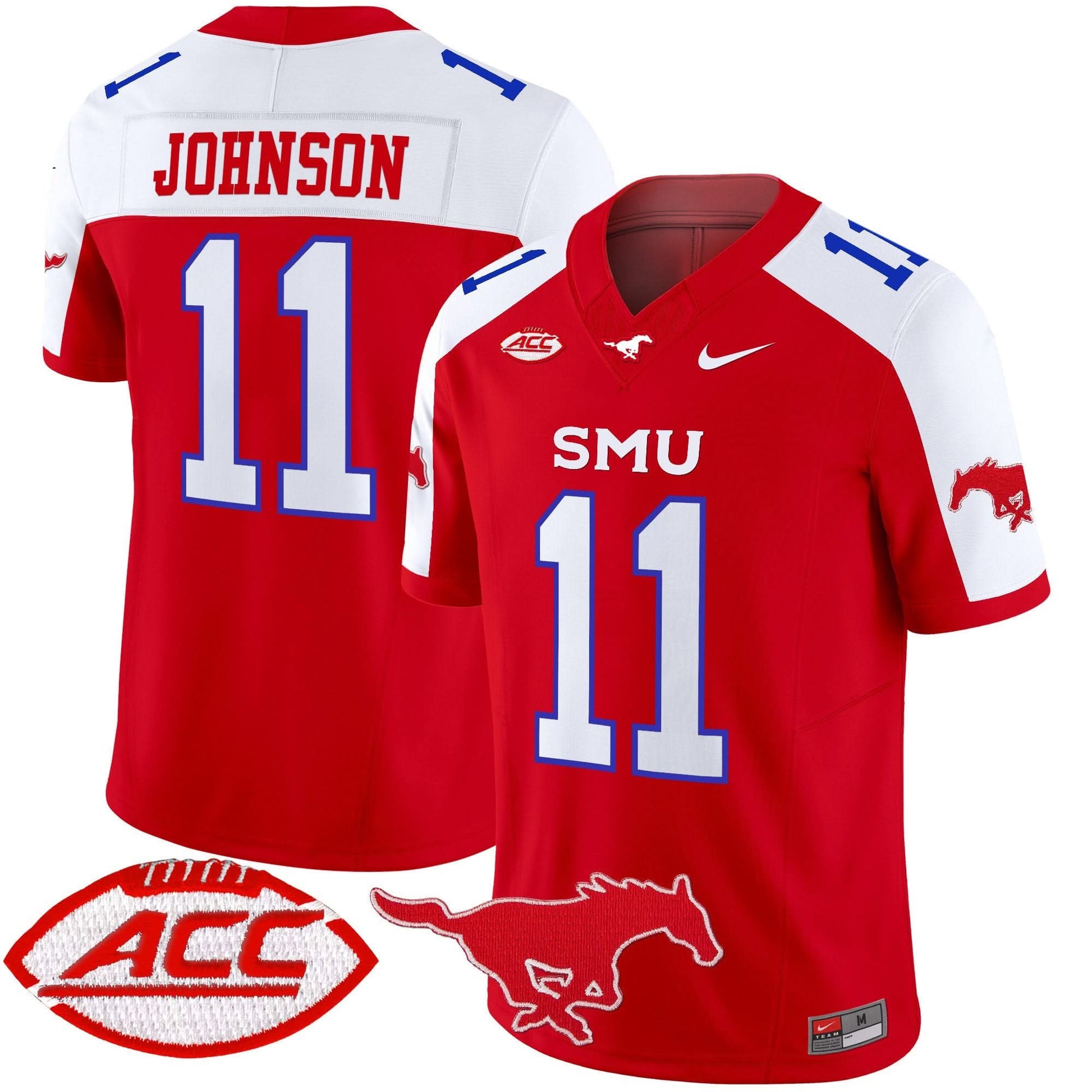 SMU Mustangs 2025 Vapor Limited Jersey - All Stitched