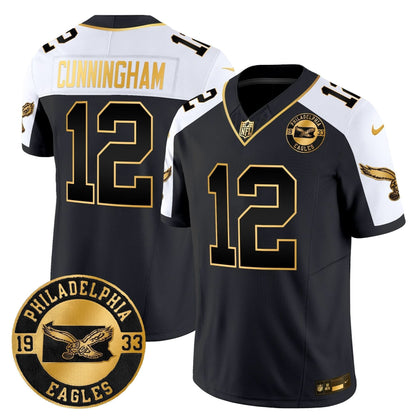 Philadelphia Eagles 2024 Throwback Gold Vapor Limited Jersey - Est. 1933 Patch - All Stitched