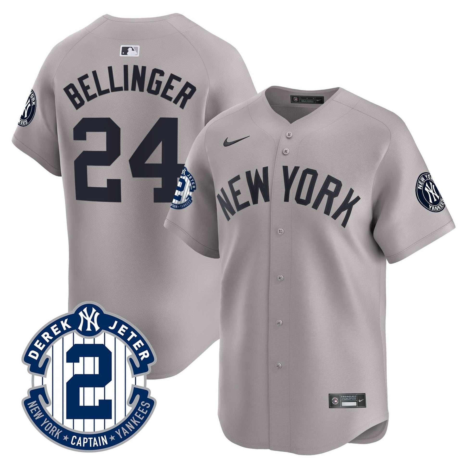 Yankees Derek Jeter Patch Vapor Premier Limited Jersey - All Stitched