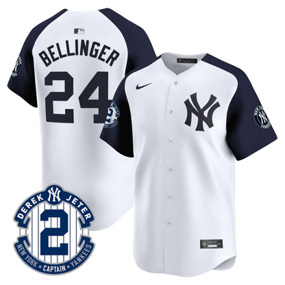 Yankees Derek Jeter Patch Vapor Premier Limited Jersey - All Stitched