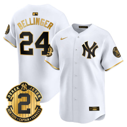 Yankees Derek Jeter Patch Vapor Premier Limited Jersey - All Stitched