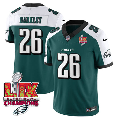 Philadelphia Eagles Super Bowl LIX Champions Gold Vapor Limited Jersey - All Stitched